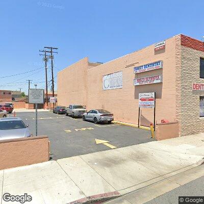 Thumbnail image of the front of a dentist office practice with the name Bell Plaza Dental Center which is located in Maywood, CA