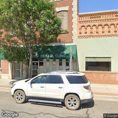 Thumbnail image of the front of a dentist office practice with the name Odessa Dental Clinic which is located in Odessa, WA