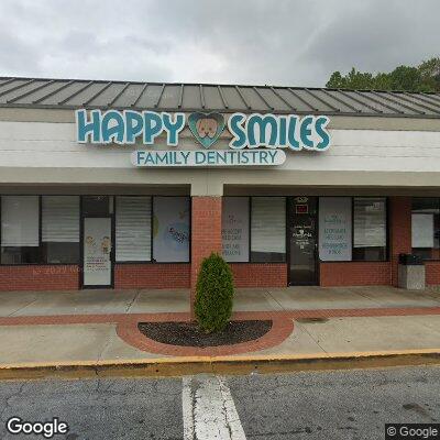 Thumbnail image of the front of a dentist office practice with the name Happy Smiles Family Dentistry which is located in Norcross, GA