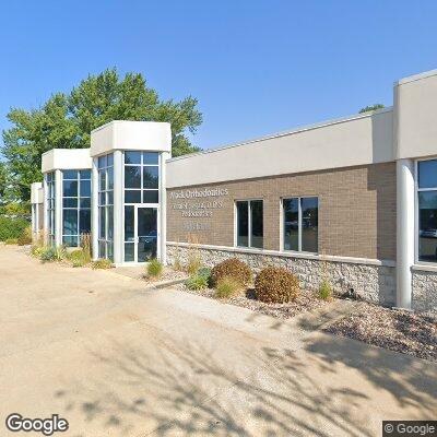 Thumbnail image of the front of a dentist office practice with the name Mack Orthodontics which is located in Bettendorf, IA