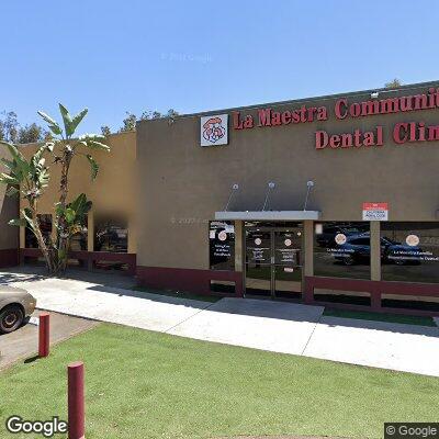 Thumbnail image of the front of a dentist office practice with the name La Maestra Community Health Centers which is located in Lemon Grove, CA