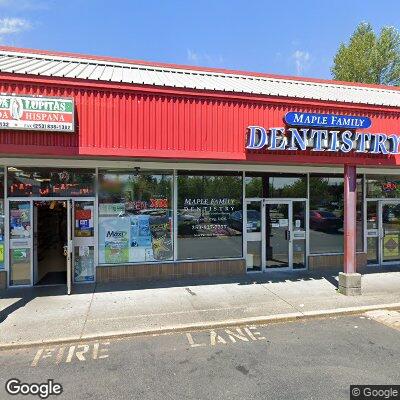 Thumbnail image of the front of a dentist office practice with the name Maple Family Dentistry which is located in Federal Way, WA