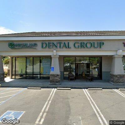 Thumbnail image of the front of a dentist office practice with the name Highland Dental Group which is located in Rocklin, CA