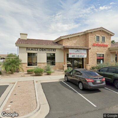 Thumbnail image of the front of a dentist office practice with the name Hill Family Dentistry which is located in San Tan Valley, AZ