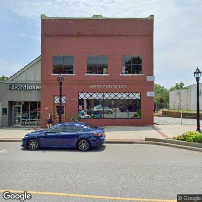 Thumbnail image of the front of a dentist office practice with the name West End Dental which is located in Greenville, SC