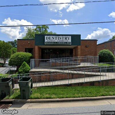 Thumbnail image of the front of a dentist office practice with the name Cordora Michael C DDS which is located in Hickory, NC