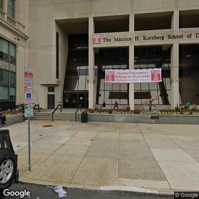 Thumbnail image of the front of a dentist office practice with the name Temple Dental which is located in Philadelphia, PA