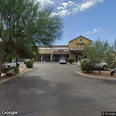 Thumbnail image of the front of a dentist office practice with the name Mountain Vista Dental Care which is located in Queen Creek, AZ