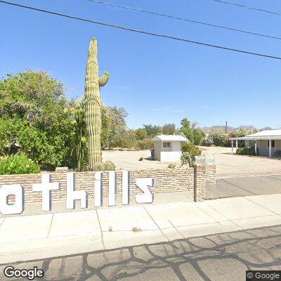 Thumbnail image of the front of a dentist office practice with the name Foothills Dental Clinic which is located in Yuma, AZ