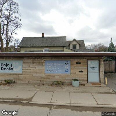 Thumbnail image of the front of a dentist office practice with the name Enjoy Dental which is located in Indianapolis, IN