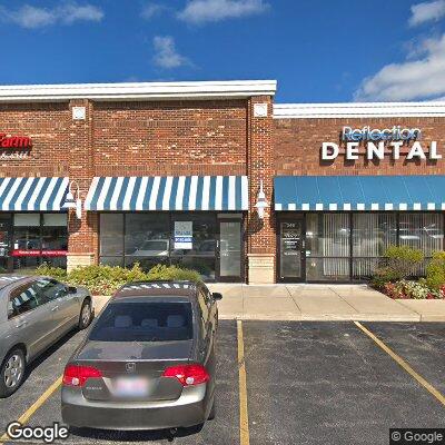 Thumbnail image of the front of a dentist office practice with the name Reflection Dental which is located in Lombard, IL