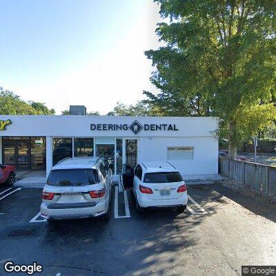 Thumbnail image of the front of a dentist office practice with the name Deering Dental which is located in Palmetto Bay, FL