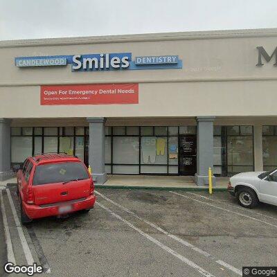 Thumbnail image of the front of a dentist office practice with the name Candlewood Smiles Dentistry and Orthodontics which is located in Lakewood, CA