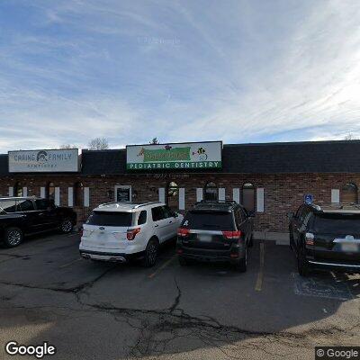 Thumbnail image of the front of a dentist office practice with the name Caring Family Dentistry which is located in Arvada, CO