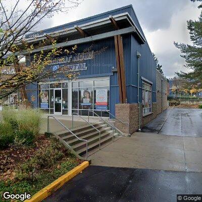 Thumbnail image of the front of a dentist office practice with the name Smile Brands which is located in Woodinville, WA