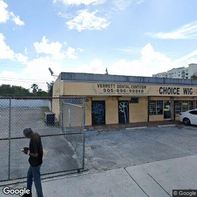 Thumbnail image of the front of a dentist office practice with the name Verrett Dental Center which is located in Miami, FL