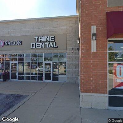 Thumbnail image of the front of a dentist office practice with the name Trine Dental Group which is located in Orland Park, IL