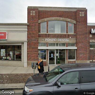 Thumbnail image of the front of a dentist office practice with the name Ponzio Dental which is located in Oak Park, IL