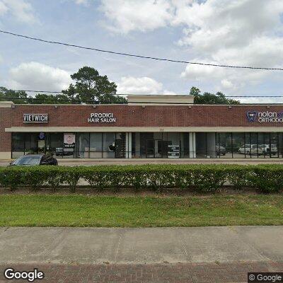 Thumbnail image of the front of a dentist office practice with the name Nolan Smiles Orthodontics which is located in Stafford, TX