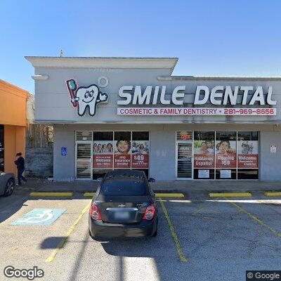 Thumbnail image of the front of a dentist office practice with the name Smile Dental which is located in Stafford, TX