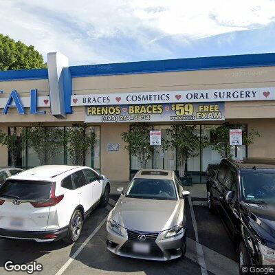 Thumbnail image of the front of a dentist office practice with the name Gentle Care Dental which is located in Los Angeles, CA