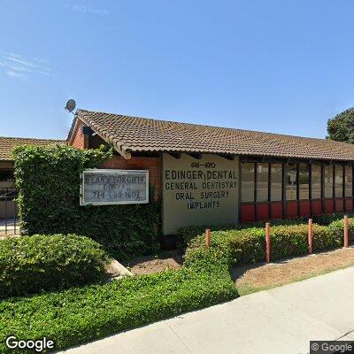 Thumbnail image of the front of a dentist office practice with the name Cabrera Family Dentistry which is located in Santa Ana, CA