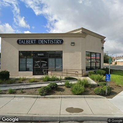 Thumbnail image of the front of a dentist office practice with the name Talbert Dentistry which is located in Fountain Valley, CA