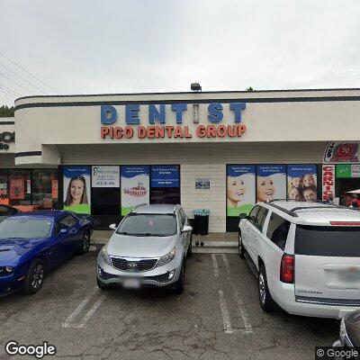 Thumbnail image of the front of a dentist office practice with the name Pico Dental Group which is located in Los Angeles, CA