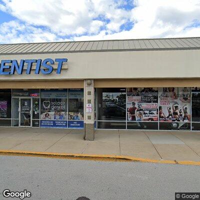 Thumbnail image of the front of a dentist office practice with the name Evenly Orthodontics which is located in Bolingbrook, IL