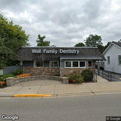 Thumbnail image of the front of a dentist office practice with the name Wall Family Dentistry which is located in Pewaukee, WI