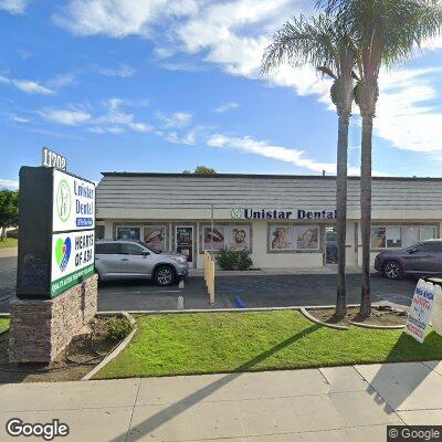 Thumbnail image of the front of a dentist office practice with the name Dental which is located in Stanton, CA