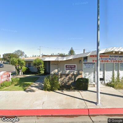 Thumbnail image of the front of a dentist office practice with the name Heritage Dental Care which is located in Garden Grove, CA