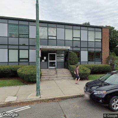 Thumbnail image of the front of a dentist office practice with the name Brattle Street Orthodontics which is located in Cambridge, MA