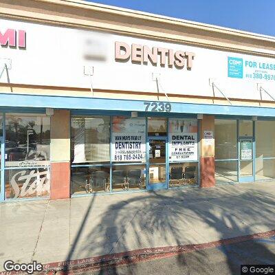 Thumbnail image of the front of a dentist office practice with the name Hanasab Dental Corp which is located in Van Nuys, CA