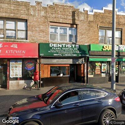 Thumbnail image of the front of a dentist office practice with the name Pearl Dental which is located in Yonkers, NY