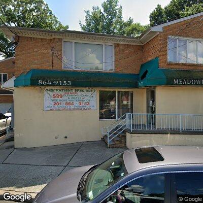 Thumbnail image of the front of a dentist office practice with the name Meadowlands Family Dentistry which is located in Secaucus, NJ