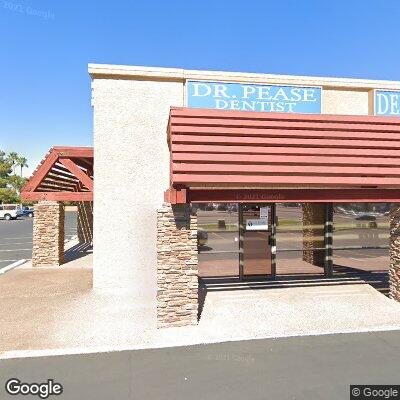 Thumbnail image of the front of a dentist office practice with the name Dr. Pease & Associates which is located in Mesa, AZ