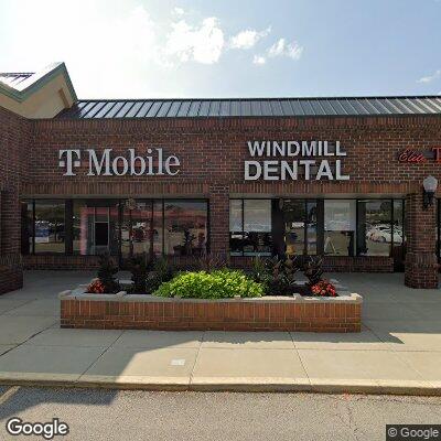 Thumbnail image of the front of a dentist office practice with the name Windmill Dental Care which is located in Batavia, IL