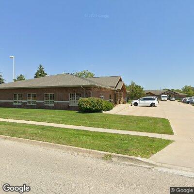 Thumbnail image of the front of a dentist office practice with the name Swanlund Dentistry which is located in Bloomington, IL