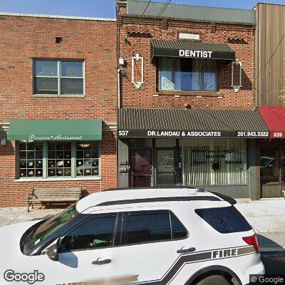 Thumbnail image of the front of a dentist office practice with the name Dr. Landau & Associates which is located in Cliffside Park, NJ