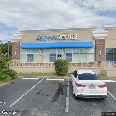 Thumbnail image of the front of a dentist office practice with the name Aspen Dental which is located in Port Richey, FL