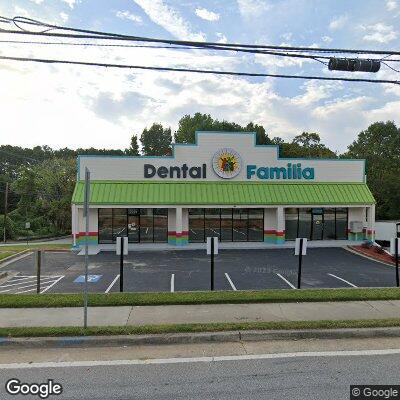 Thumbnail image of the front of a dentist office practice with the name Dental Familia which is located in Norcross, GA