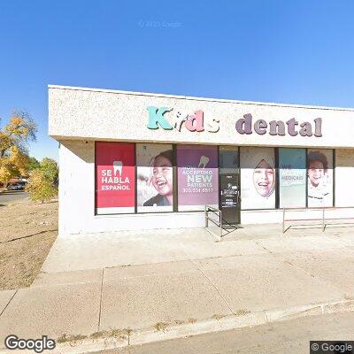 Thumbnail image of the front of a dentist office practice with the name Kids Dental which is located in Denver, CO