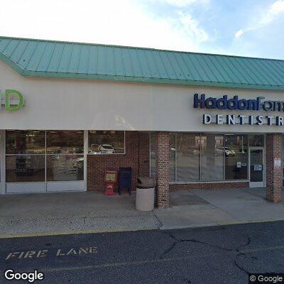 Thumbnail image of the front of a dentist office practice with the name Haddon Family Dentistry which is located in Haddonfield, NJ