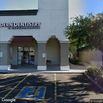 Thumbnail image of the front of a dentist office practice with the name Mesa Modern Dentistry and Orthodontics which is located in Mesa, AZ