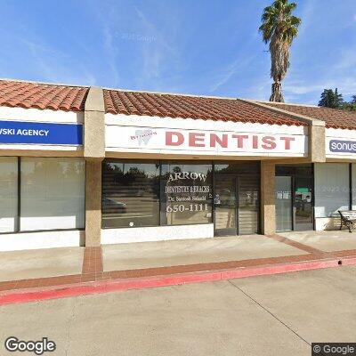 Thumbnail image of the front of a dentist office practice with the name Arrow Dentistry & Braces which is located in Glendora, CA