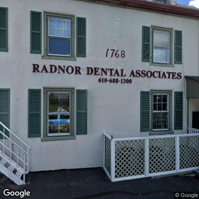 Thumbnail image of the front of a dentist office practice with the name Radnor Dental which is located in Radnor, PA