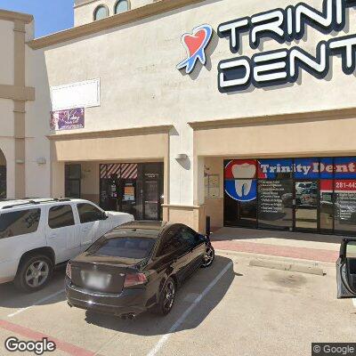 Thumbnail image of the front of a dentist office practice with the name Trinity Dental Centers which is located in Houston, TX