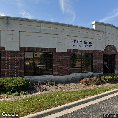 Thumbnail image of the front of a dentist office practice with the name Precision Endodontics which is located in Bolingbrook, PA