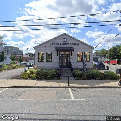 Thumbnail image of the front of a dentist office practice with the name Natick Family Dental which is located in Natick, MA